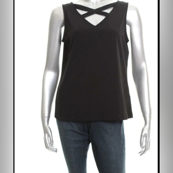 Nine West Cross-Front Sleeveless Top Size Small - Picture 5 of 6